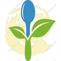 Eco-Friendly Spoon and Leaf