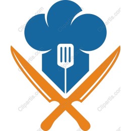 Chef Icon with Spatula and Crossed Knives
