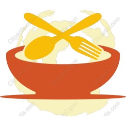 Bowl with Fork and Spoon