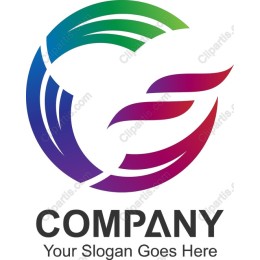 Vibrant Gradient Leaf Logo