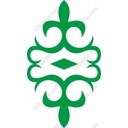 Elegant Green Floral Ornament
