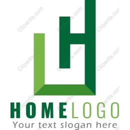 Stylish Green 'H' and 'L' Logo