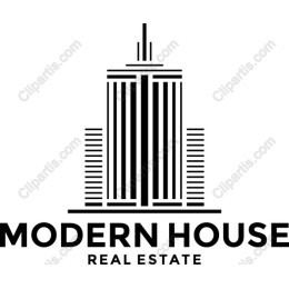 Modern House Real Estate Logo