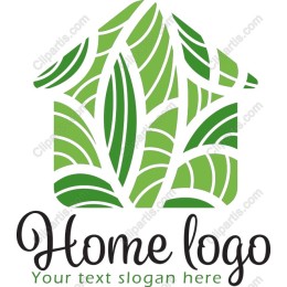 Eco-Friendly Leaf House Logo