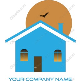 Blue House with Eagle