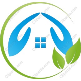 Eco-Friendly Hands Protecting Home