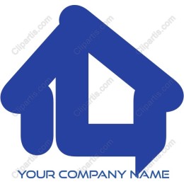 Stylized House Logo for Branding and Promotion