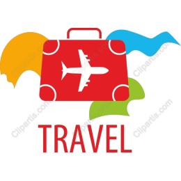 Vibrant Travel with Suitcase and Airplane