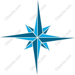 Blue Compass Rose