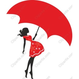 Elegant Woman with Umbrella