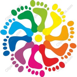 Colorful Spiral Footprint