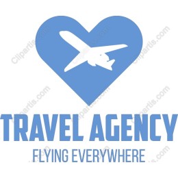 Heart and Airplane for Travel Agency