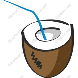 Tropical Coconut with Straw