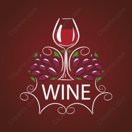 Elegant Wine and Grapes