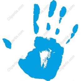 Blue Handprint