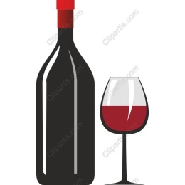 Elegant Wine Bottle and Glass