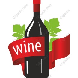 Premium Wine Bottle with Green Leaves and Ribbon