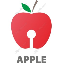 Stylized Apple with Keyhole