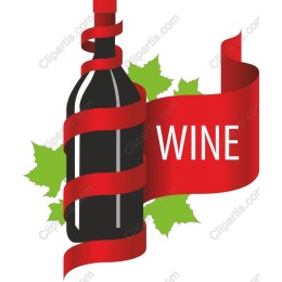 Elegant Wine Bottle with Ribbon