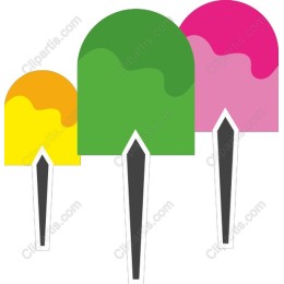 Vibrant Ice Cream Pops