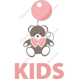 Kids' Teddy Bear with Balloon
