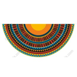 Vibrant Tribal Half-Circle