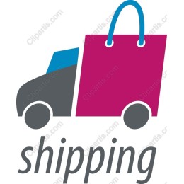 Shipping Truck with Shopping Bag
