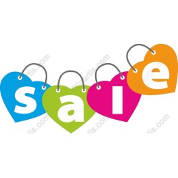 Heart-Shaped Sale Tags