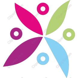 Vibrant Leaf and Circle Abstract