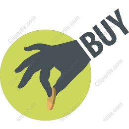 Hand with Coin-Buy Now!
