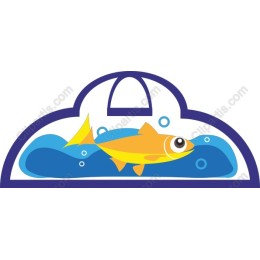 Playful Goldfish in Fishbowl Bag