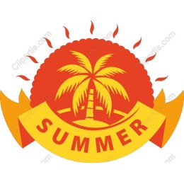 Vibrant Summer - Palm Tree and Sun