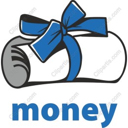 Rolled Money with Ribbon