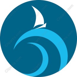 Turquoise Wave and Sailboat