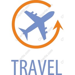 Travel - Airplane Icon with Arrow