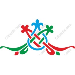 Vibrant Intertwined Knot