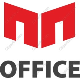 Modern Office Logo in Red and Gray