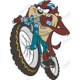 Vibrant Cartoon Cyclist