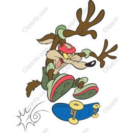 Energetic Skateboarding Character