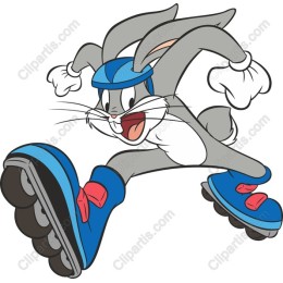 Dynamic Cartoon Rabbit Roller-Skating