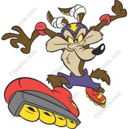 Energetic Skateboarding Character