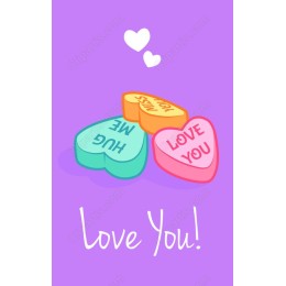 Whimsical Candy Hearts Love