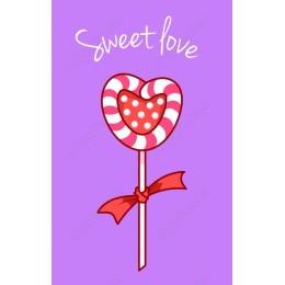 Sweet Love Heart Lollipop