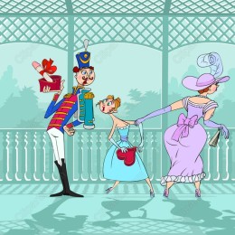Elegantly Whimsical: Dapper Gentleman and Ladies in a Garden Setting