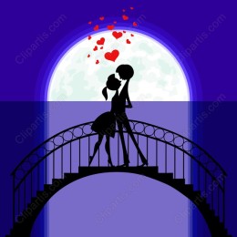 Romantic Bridge Kiss