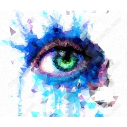 Vibrant Polygonal Eye