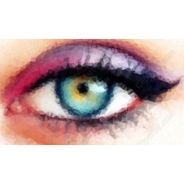 Polygonal Eye - Colorful Geometric