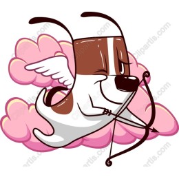 Angelic Dog with Bow and Arrow