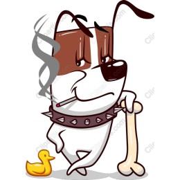 Playful Cartoon Dog