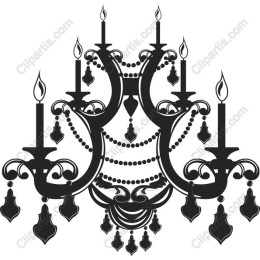 Elegant Vintage Chandelier Clipart